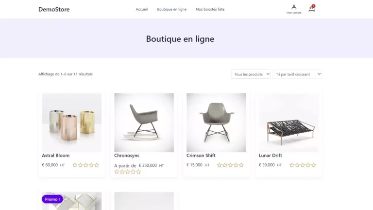 Boutique en ligne